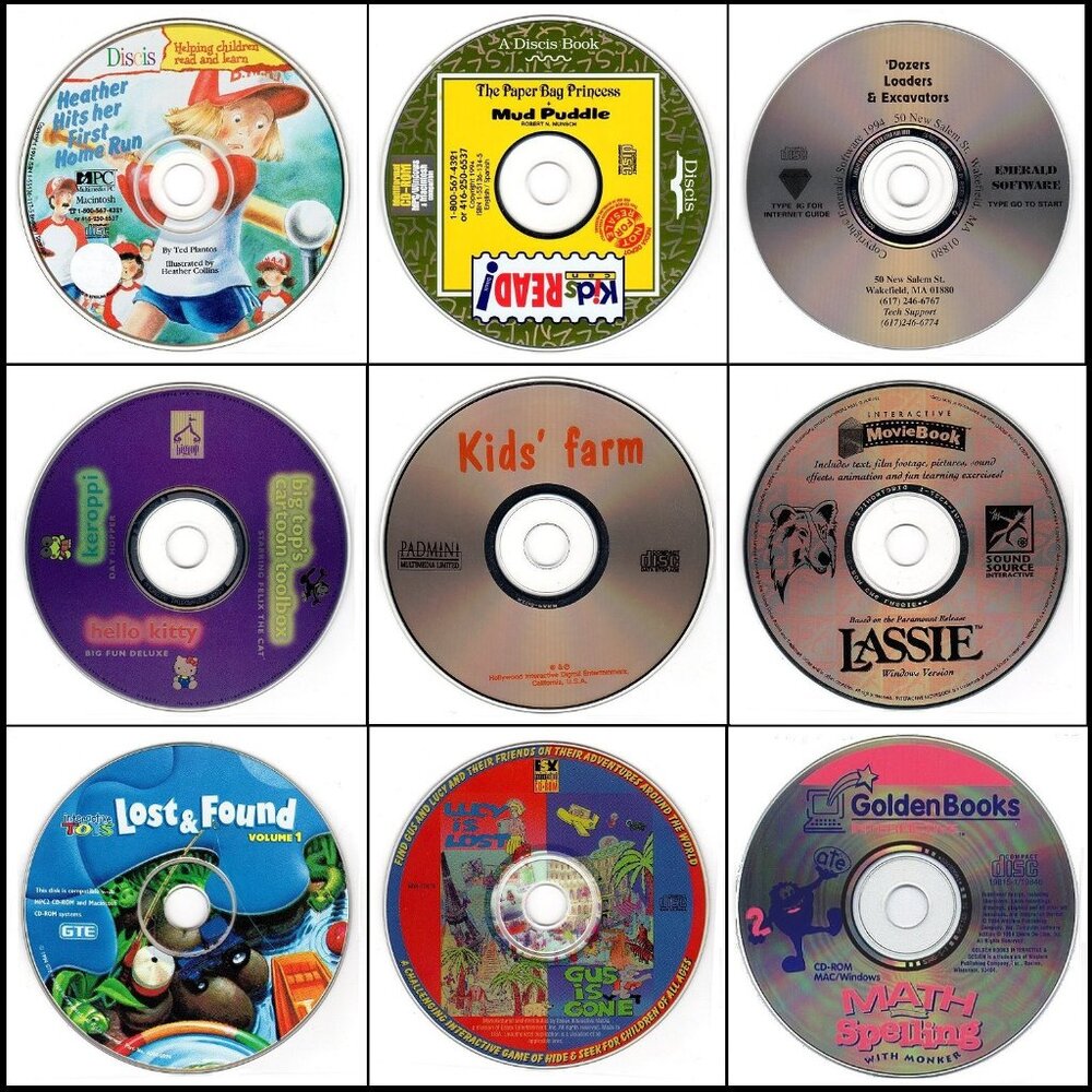 9CD Vintage KIDS LOT #2 (1994) NEW or LIKE NEW in sleeves as pictured!